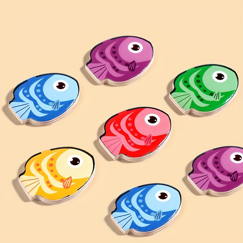 Wooden Fish Direction Game Arrow & Sorting Educational Toy for Kids