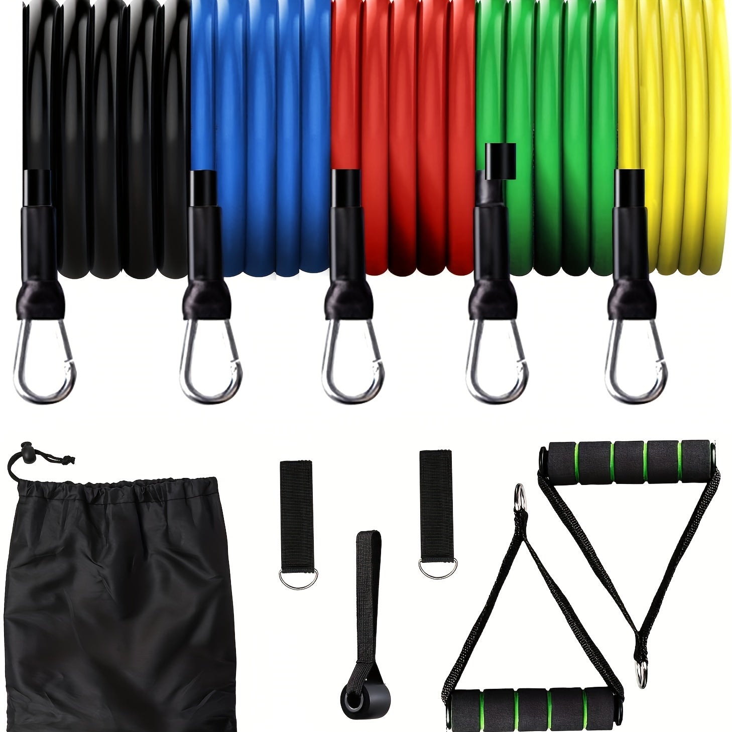 Resistance Bands Set Handles Legs & Ankle Straps for Training & Therapy