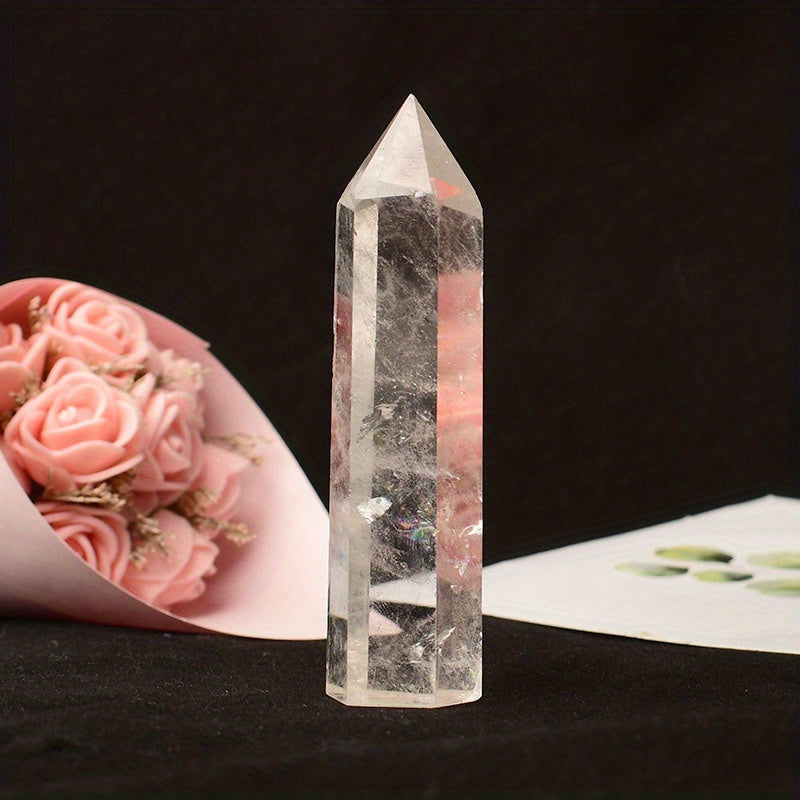 Healing Crystal Wand Amethyst Rose Quartz for Energy and Stress Relief