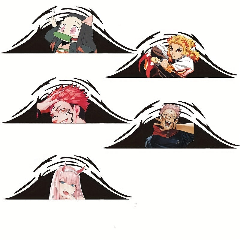 1pc Anime Car Sticker Bumper Rearview Mirror Motorcycle Scratch Decor