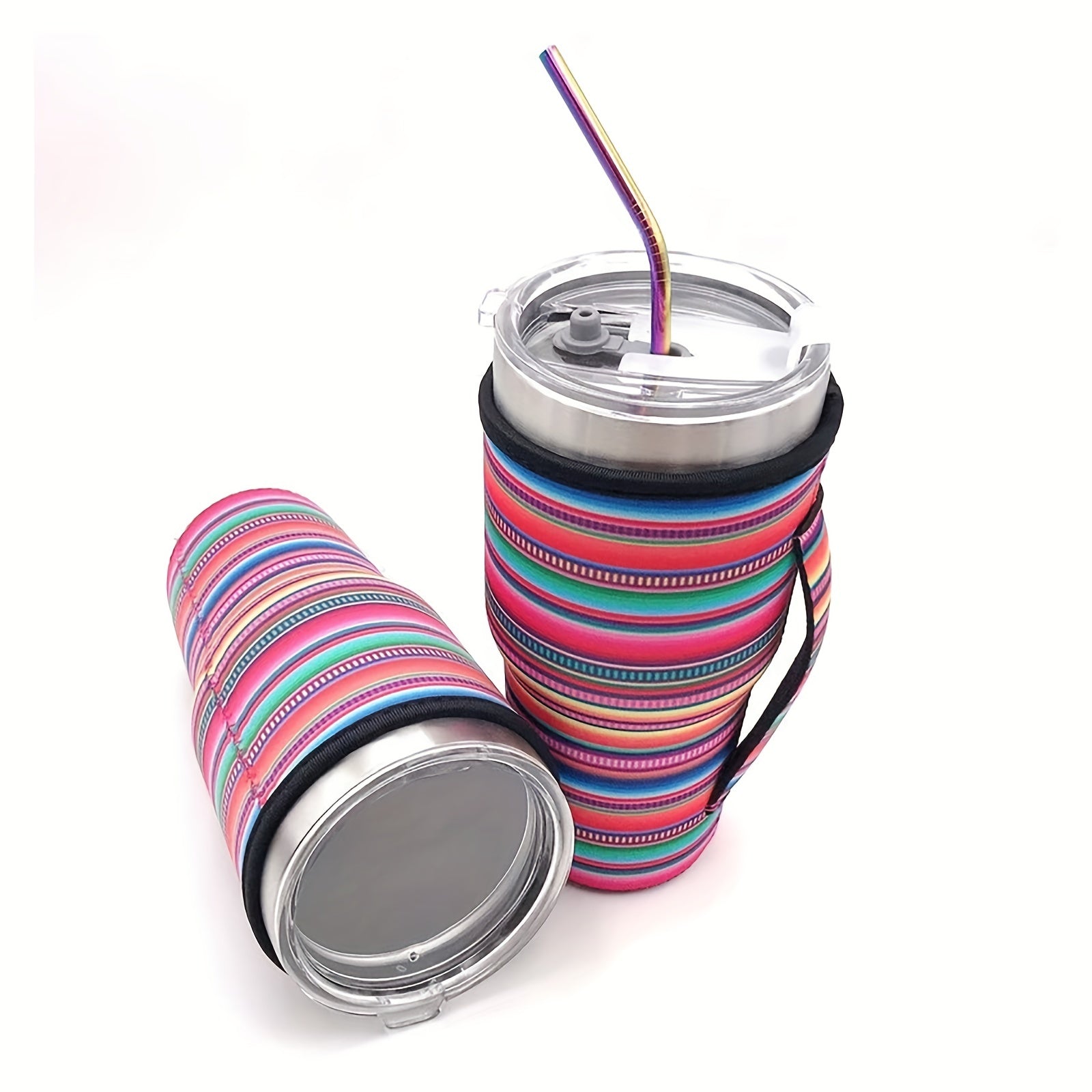 Reusable Coffee Cup Sleeve Insulated Keeps Drinks Hot Or Cold Fits 30oz Cups