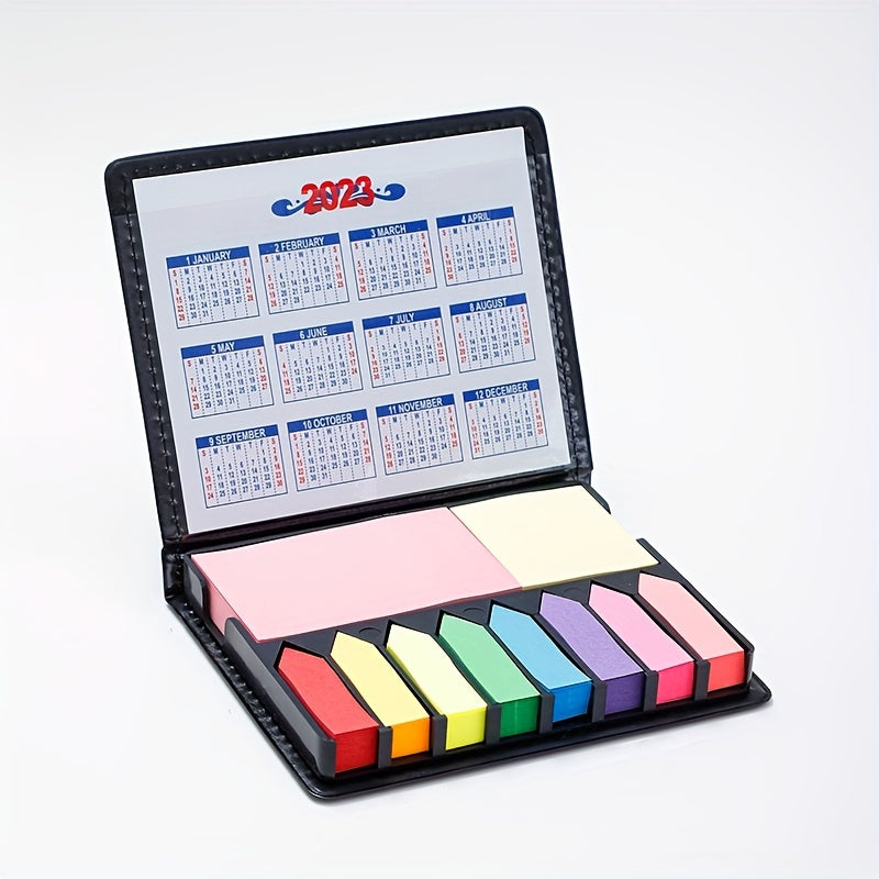 Colorful Sticky Notes Set with Leather Box