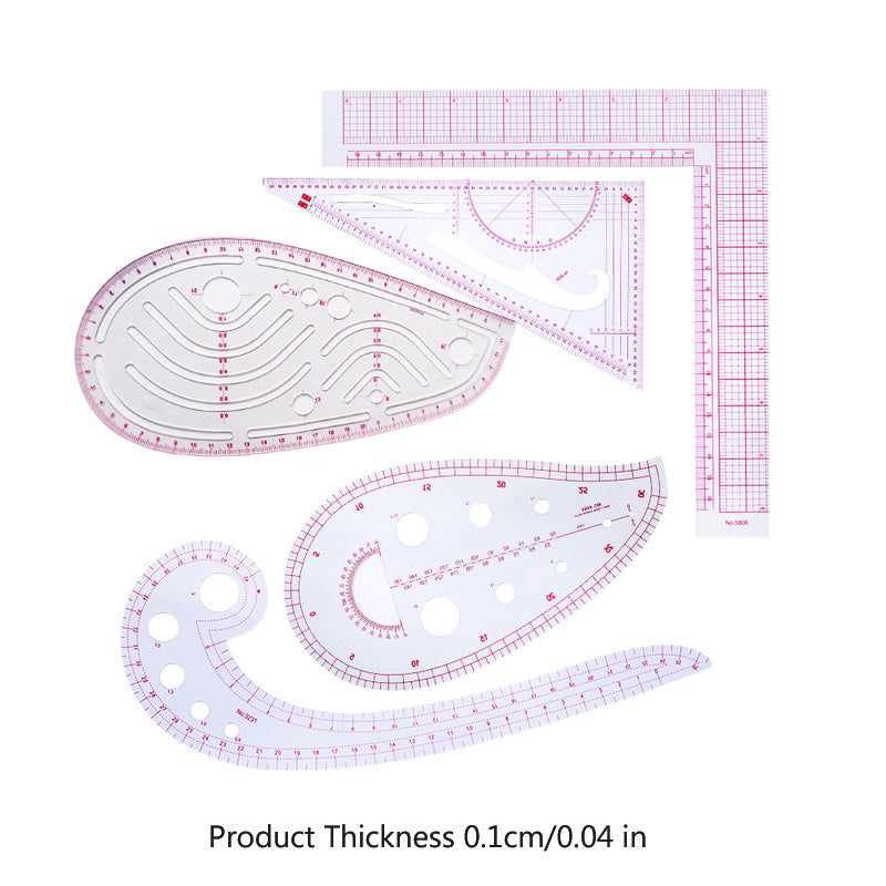 Tailor Measuring Ruler Kit for DIY Sewing Patterns Quilting Tools