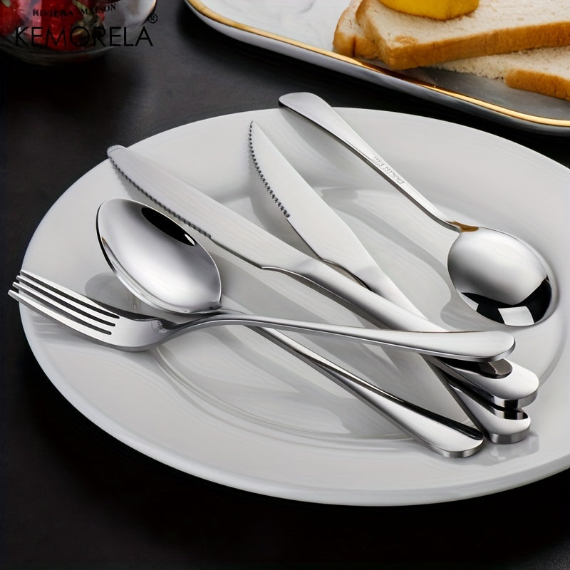 Stainless Steel Western Flatware Set - 24pcs