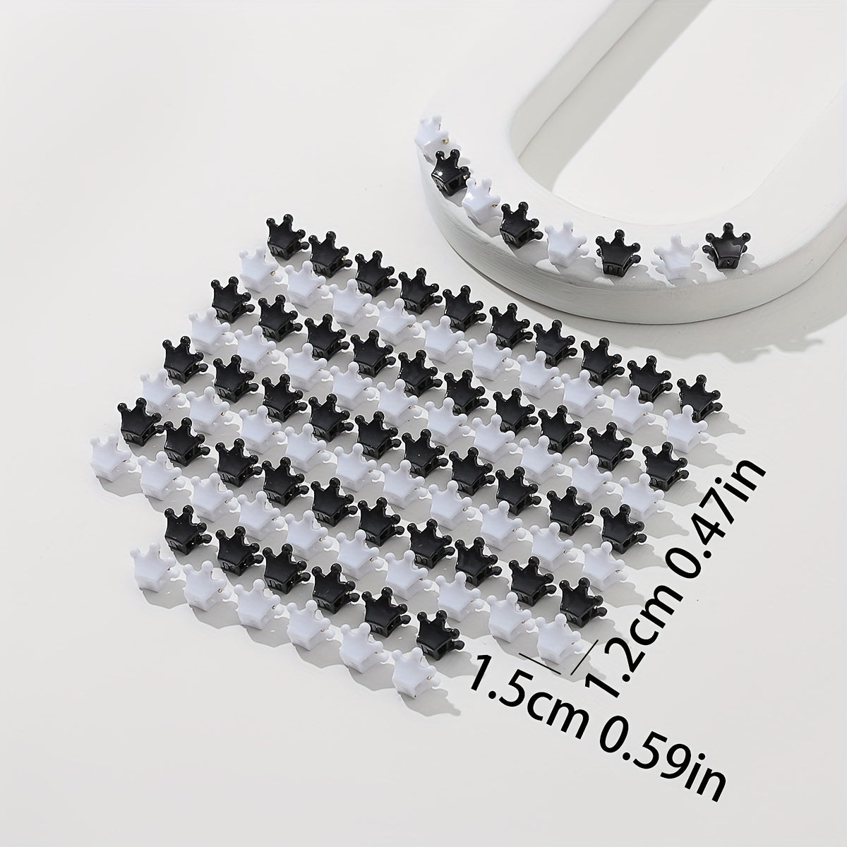 100pcs Mini Crown Shape Hair Claw Braid Hair Clip Hair Accessories