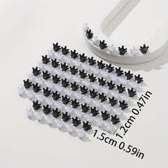 100pcs Mini Crown Shape Hair Claw Braid Hair Clip Hair Accessories