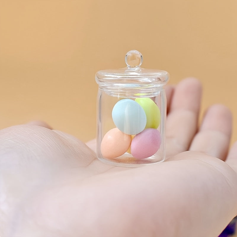 Mini Glass Jar Dollhouse Decor Fiberglass Material