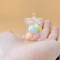 Mini Glass Jar Dollhouse Decor Fiberglass Material