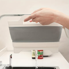 Plastic Folding Sink with Water Plug Household Fruit Vegetable Washing Sink