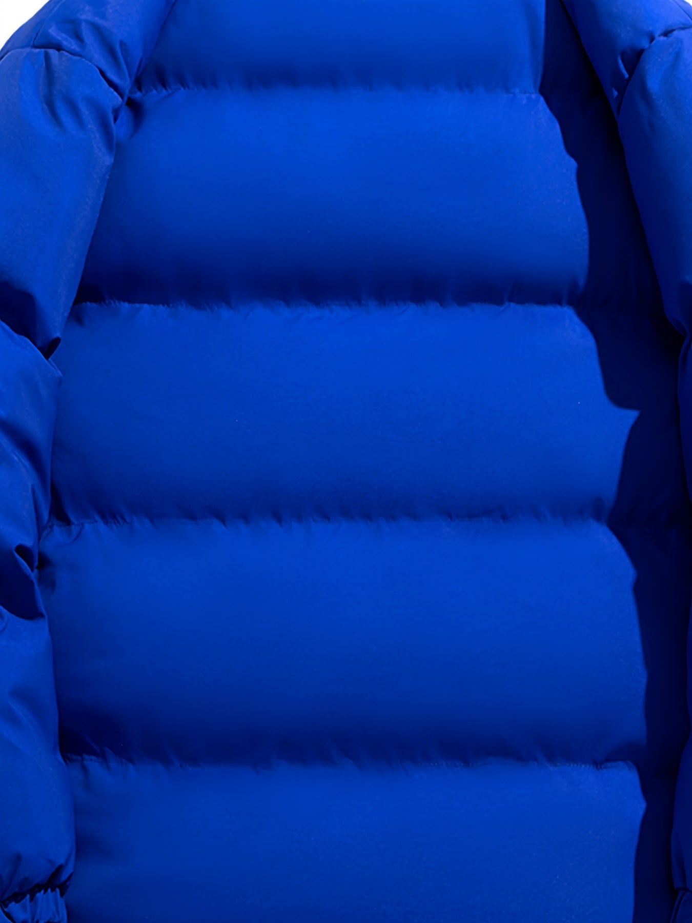 Men's Casual Cotton Padded Jacket Zip Up Solid Warm Coat