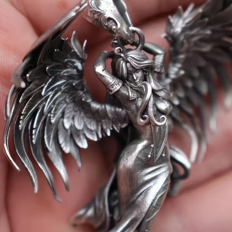 Men's Retro Angel Wings Pendant Necklace