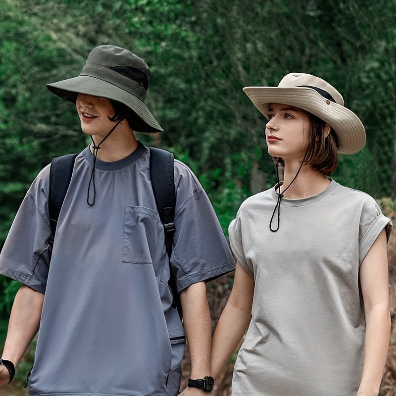 Summer Bucket Hat Breathable Large Brim Men Women