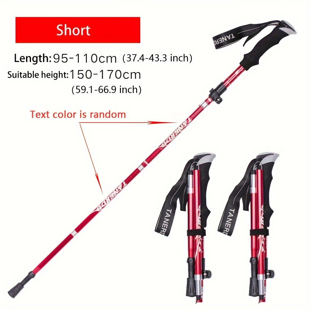 2pcs Collapsible Walking Sticks Ultralight Trekking Poles Telescopic Hiking Pole