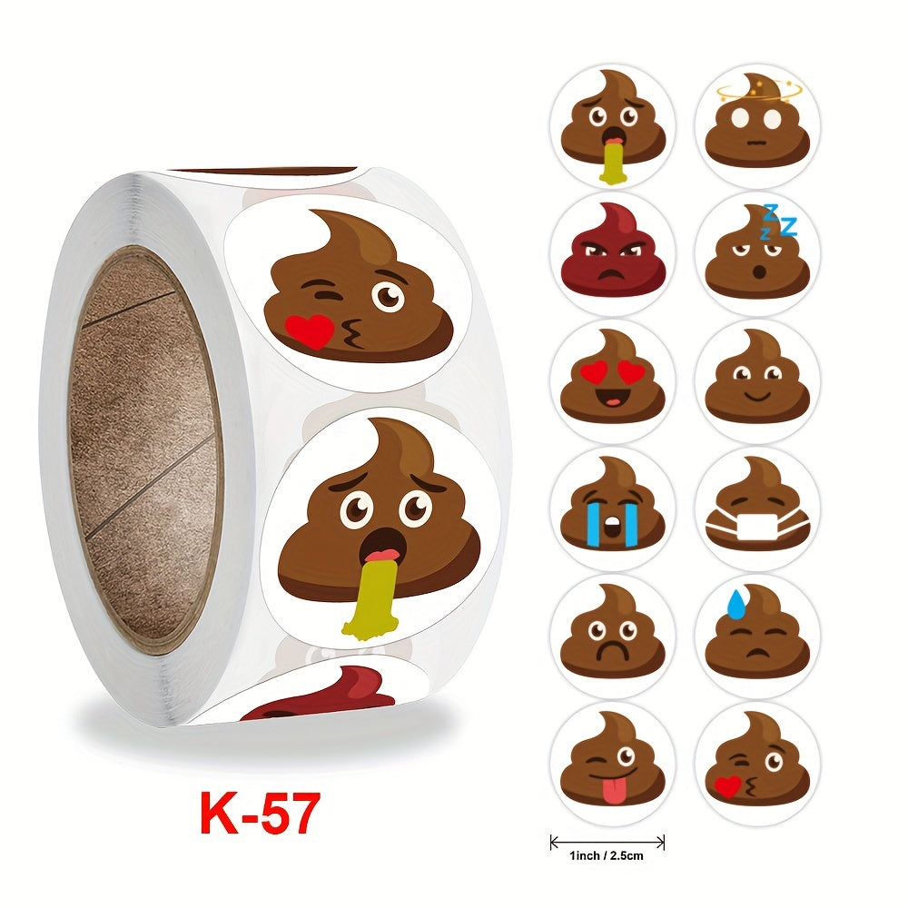 240pcs Poop Emoticon Sticker Pack Office Supplies