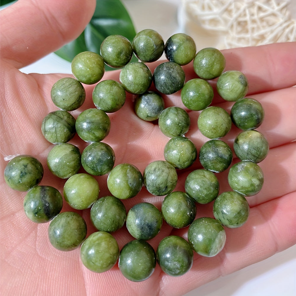 Natural Southern Jade 6 8 10mm Loose Bead Bracelet Necklace