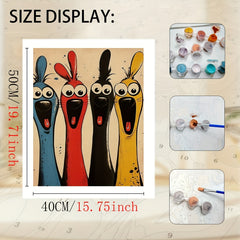1pc DIY Painting & Number Kit Surprise Four for Beginners Ideal Collection
