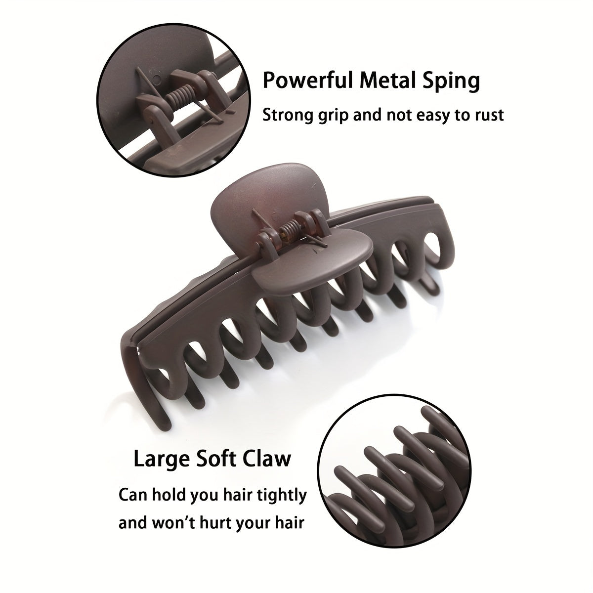10 Large Hair Claw Women's Shark Claw Solid Hair Accessories