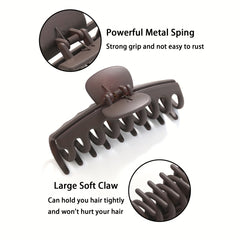 10 Large Hair Claw Women's Shark Claw Solid Hair Accessories