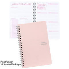 Undated Weekly Planner Notebook with Goal To-Do List