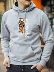 Leopard Print Hoodie Men's Casual Pullover Hoodie