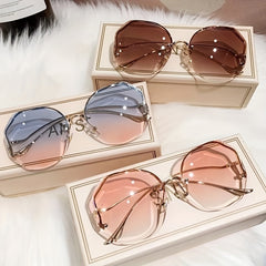 Oversized Gradient Lens Sunglasses UV400