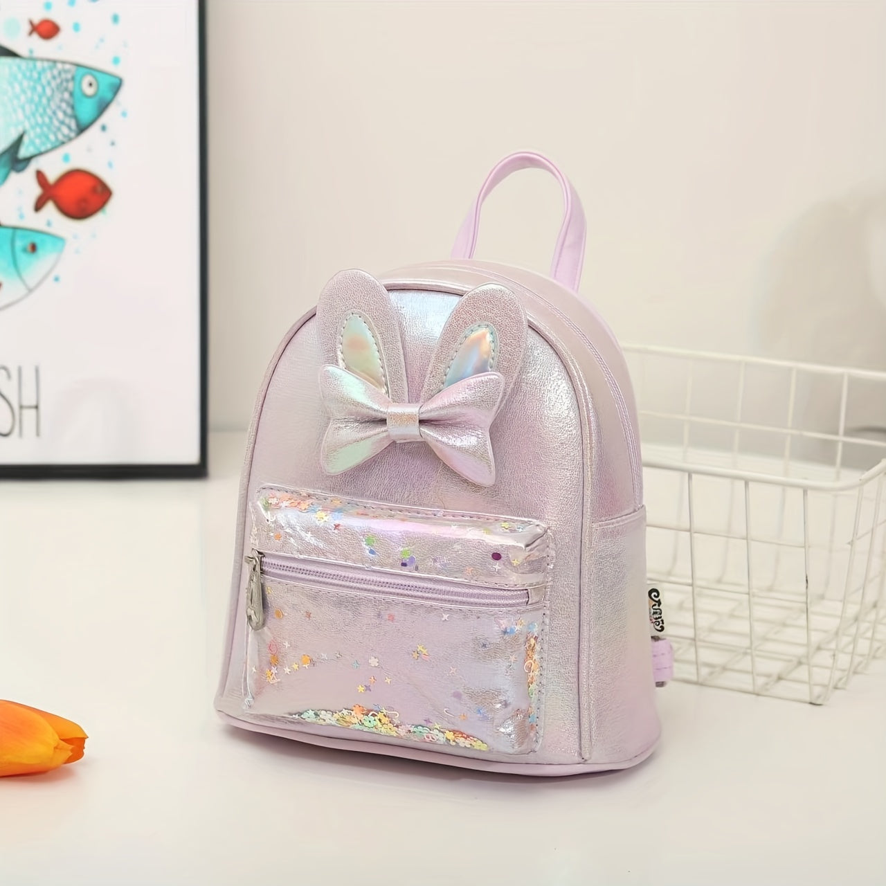Kids Bowknot Rabbit Ears Backpack for Girls