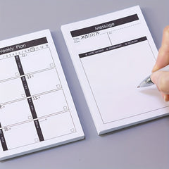 50 Sheets Message Worker Tear Words Book Learning Plan Schedule Memo List