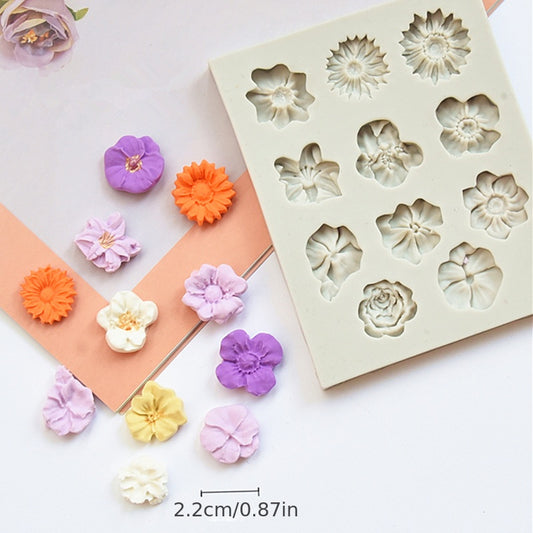 3D Silicone Flower Chocolate Mold for Cake Decorating and Baking