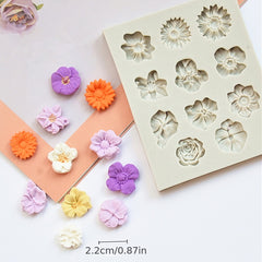 3D Silicone Flower Chocolate Mold for Cake Decorating and Baking