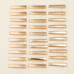 30pcs Golden Single Prong Hair Clips for DIY Craft Accessory