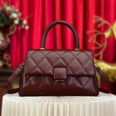 Fashionable Rhombus Pattern Handbag Women's Shoulder Crossbody Clutch