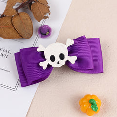2pcs Halloween Double Bow Hairpin for Girls