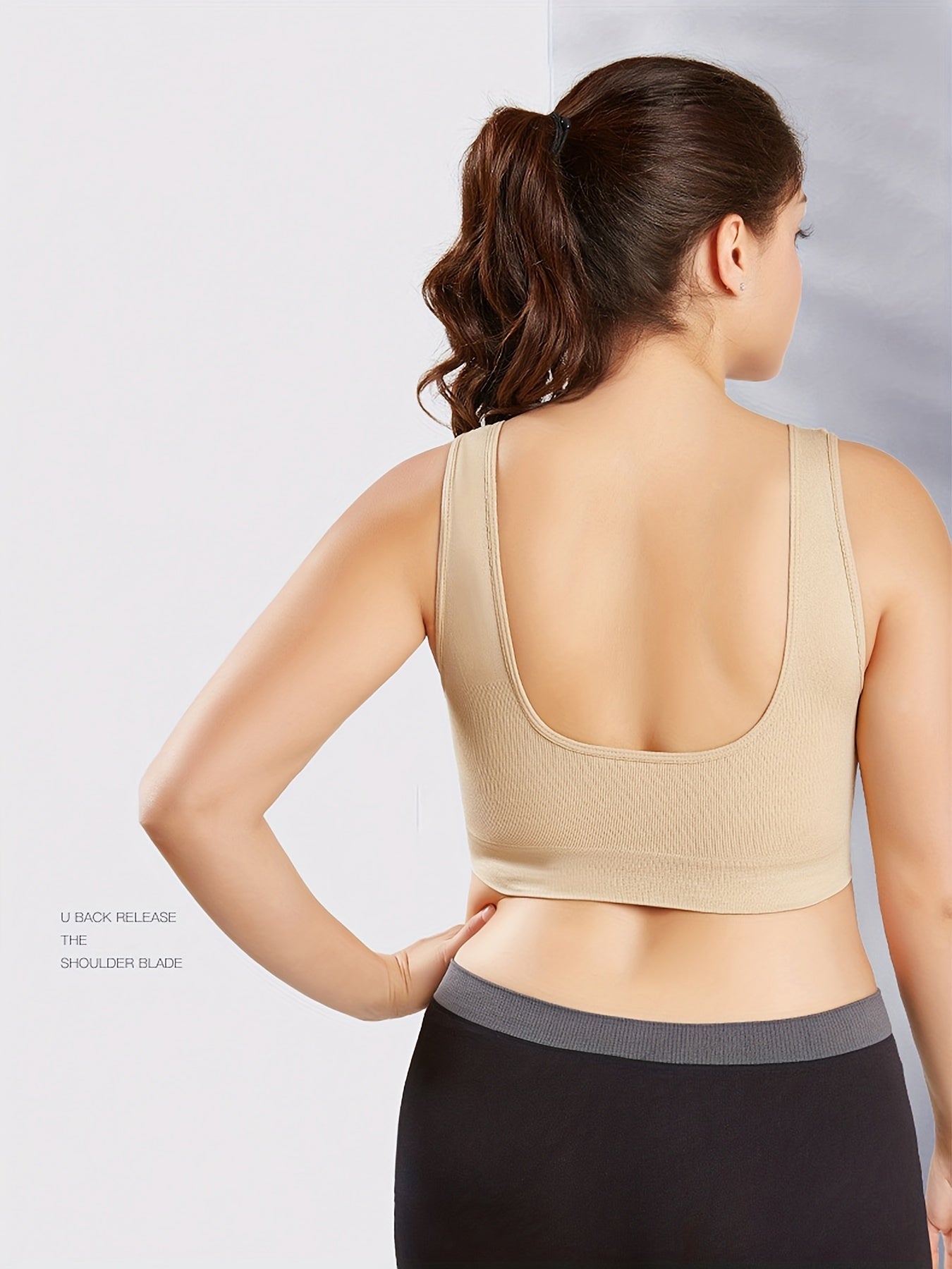 Plus Size Women's Sports Bra High Stretch Gym Fitness Bra