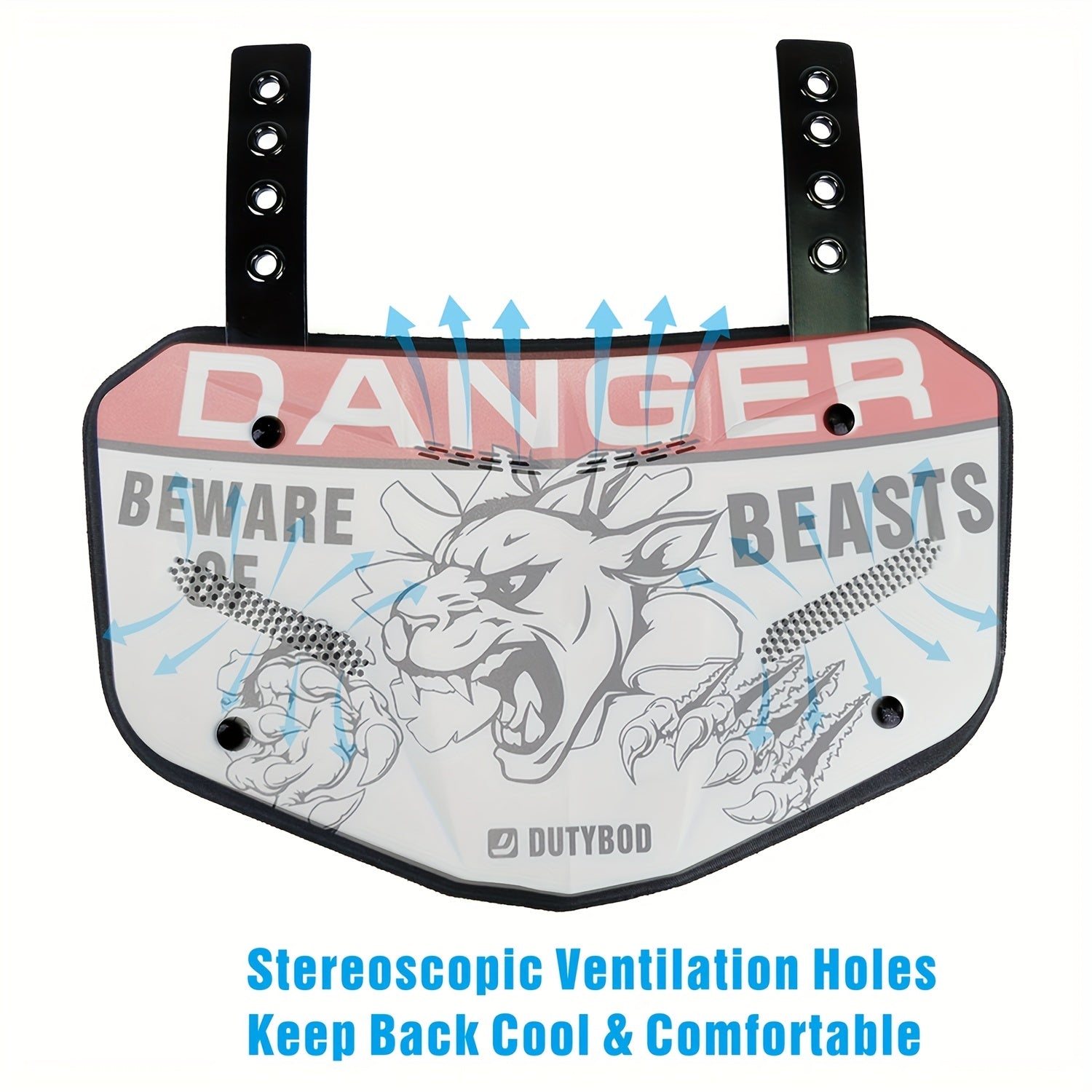 Football Back Plate with Vents Low Back Pad