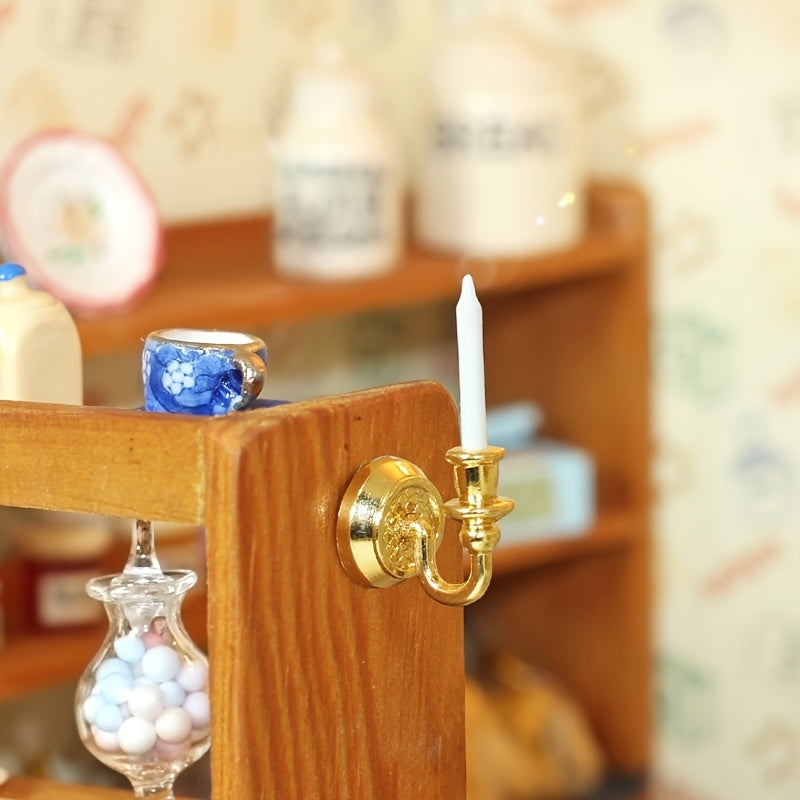 Mini Wall Decor Candle Models Dollhouse Home Decoration Ornaments