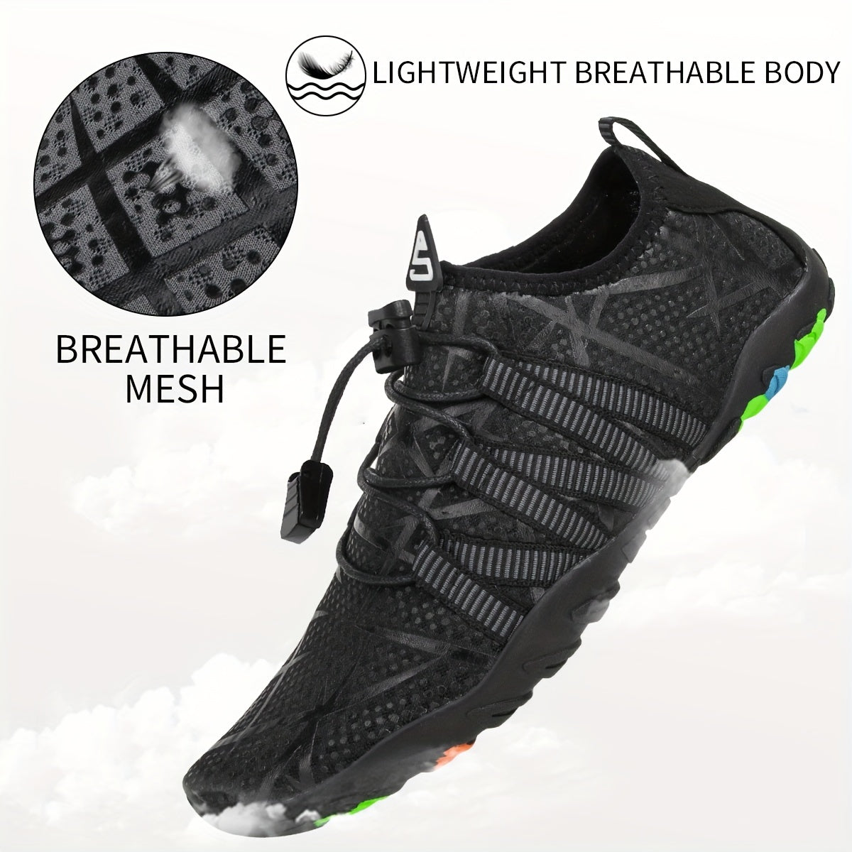 Women's Non-slip Lace-up Water Shoes for Swim Yoga