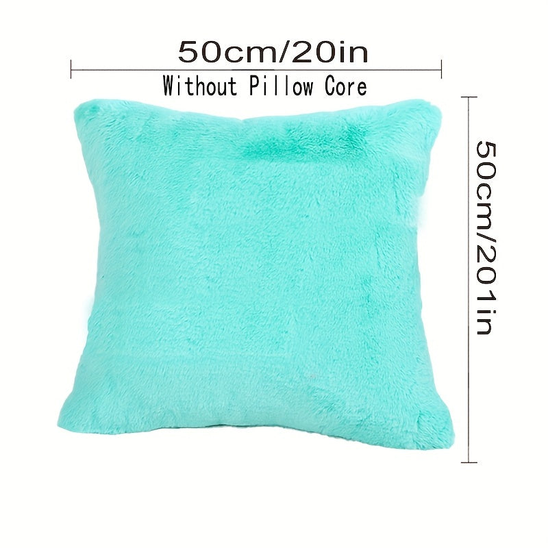 Soft Faux Rabbit Fur Throw Pillow Cover 20 X 20 Inch