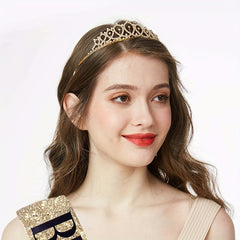 Princess Style Rhinestone Headband and Belt Set for Girls