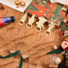 4pcs Snowman Christmas Tree Wine Opener Set