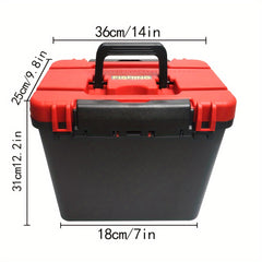 1pc Portable Tool Box Parts Organizer Box Plastic Household Screw Storage Box