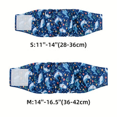 Washable Reusable Belly Wrap Diapers for Small Male Dogs