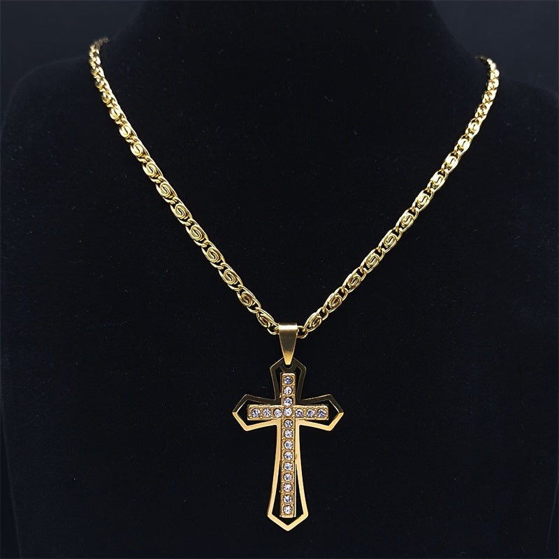 Men's Stainless Steel Cross Necklace