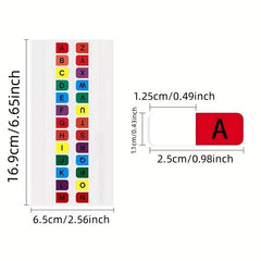 10 Sheets 260pcs Waterproof Alphabetical Transparent Page Labels