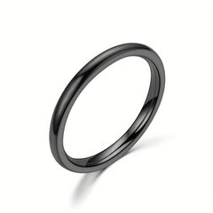 Men's 2mm Wide Stainless Steel Rings, Seven Colors, Stackable Rings