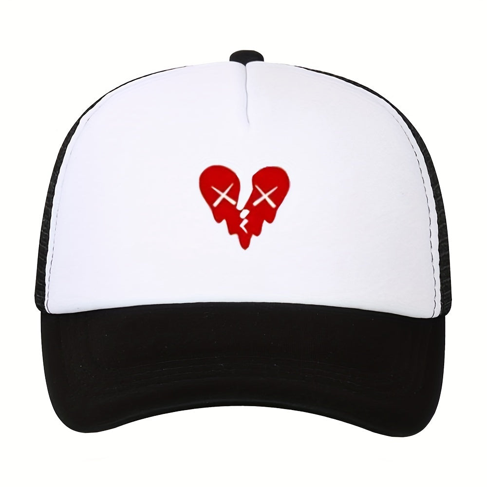 Love Print Baseball Cap Outdoor Sports Hip Hop Cap Adjustable Hat