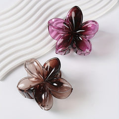 4pcs Flower Hair Clips For Girls Gradient Claw Clips Hair Accessories
