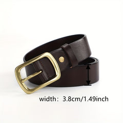 Casual Retro Jeans Belt For Men Pin Buckle 1pc Pack
