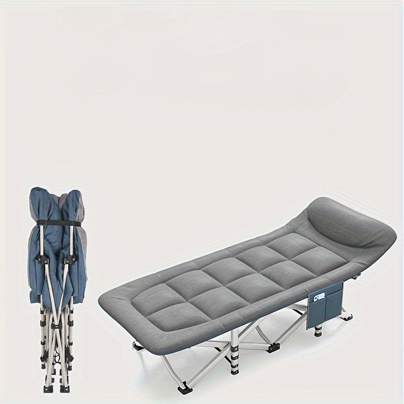 Outdoor Folding Bed Cushioned Folding Bed For Office Nap Camping
