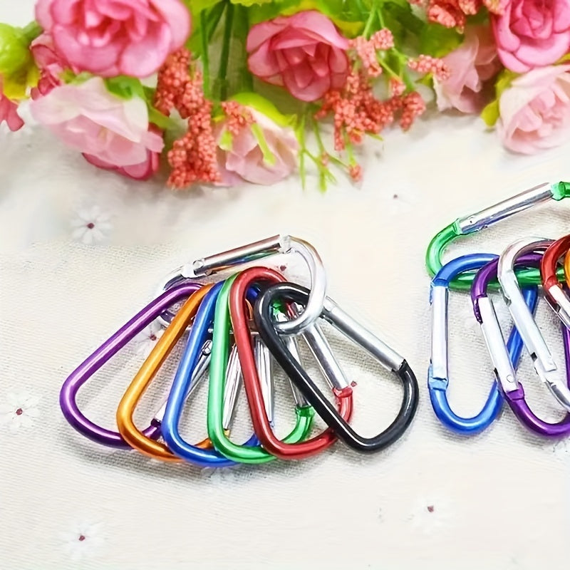10pcs Heavy Duty Carabiner Keychain for Outdoor Camping Hiking Travel