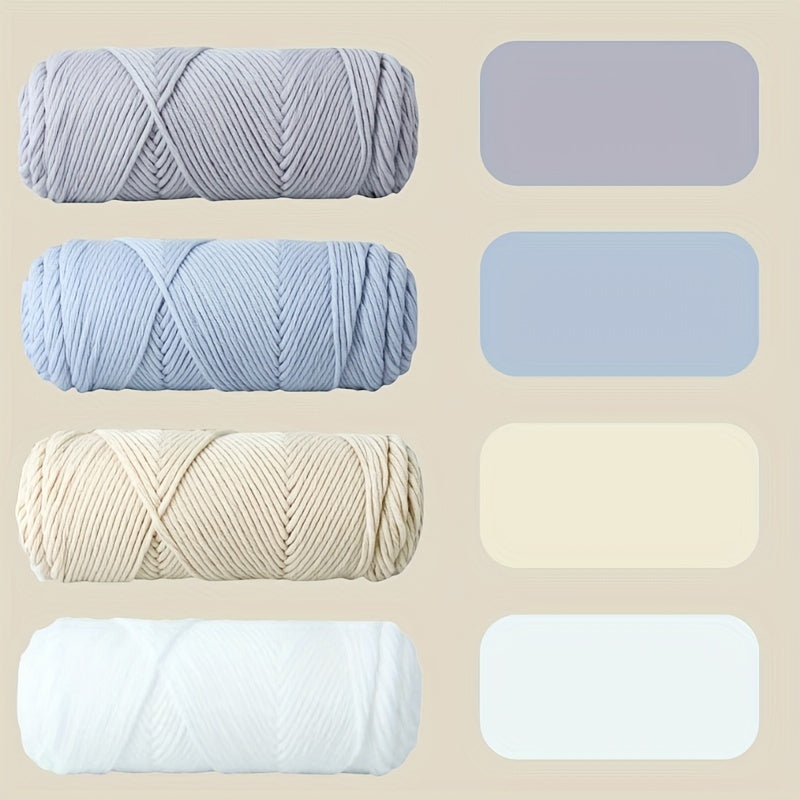 Soft Solid Cotton Yarn for Knitting DIY Handicrafts